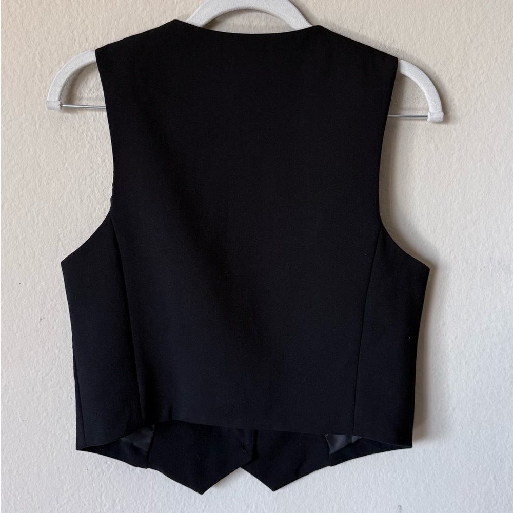 Zara Black Vest Lined Blazer Size XS - Picture 9 of 11